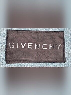 Givenchy Dust Bag Authentic Black Thick Envelope White Double Lined Gloss Logo